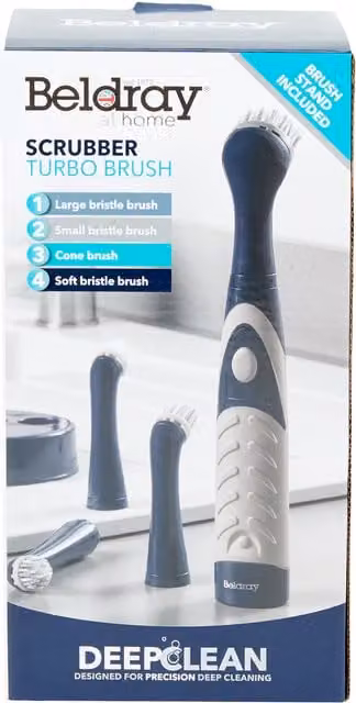 Beldray Deep Clean Electric Turbo Brush Scrubber in Blue – 1