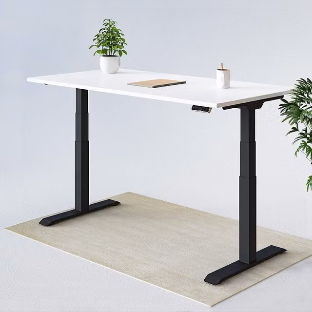 FlexiSpot E7 Electric Height Adjustable Standing Desk with Dual-Motor Lifting System, Black, W: 120 cm, D: 60 cm