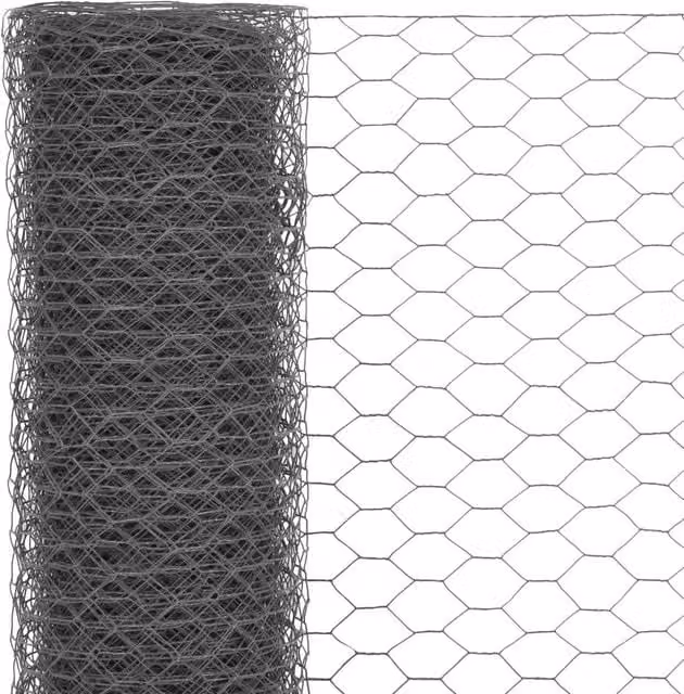 Berkfield Home Sturdy Steel Chicken Wire Fence with PVC Coating, Grey, 1 m x 25 m – 1