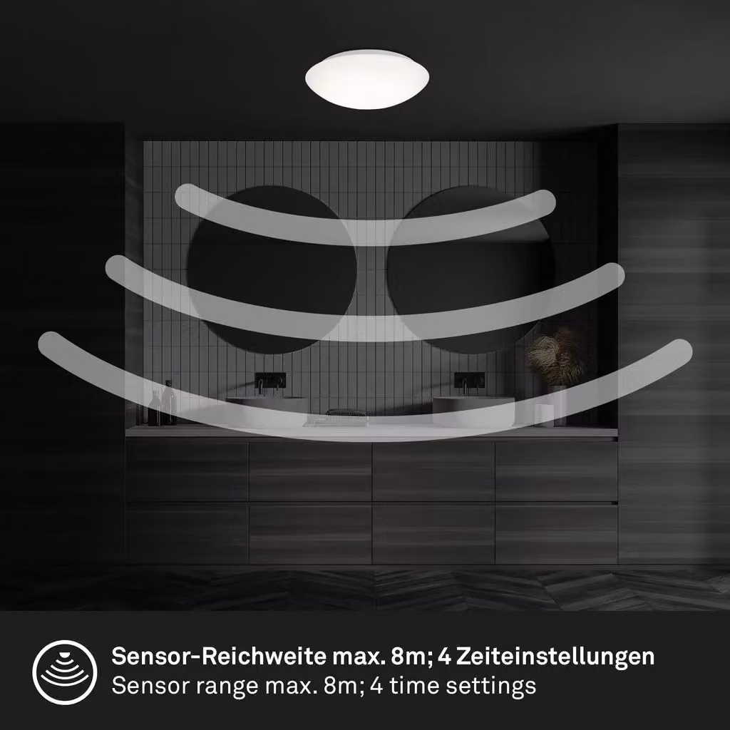 Briloner White LED Ceiling Light with Motion and Dusk Sensor – 3