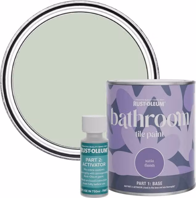 Rust-Oleum Bathroom Tile Paint in Satin Finish, Green, 0.75 l