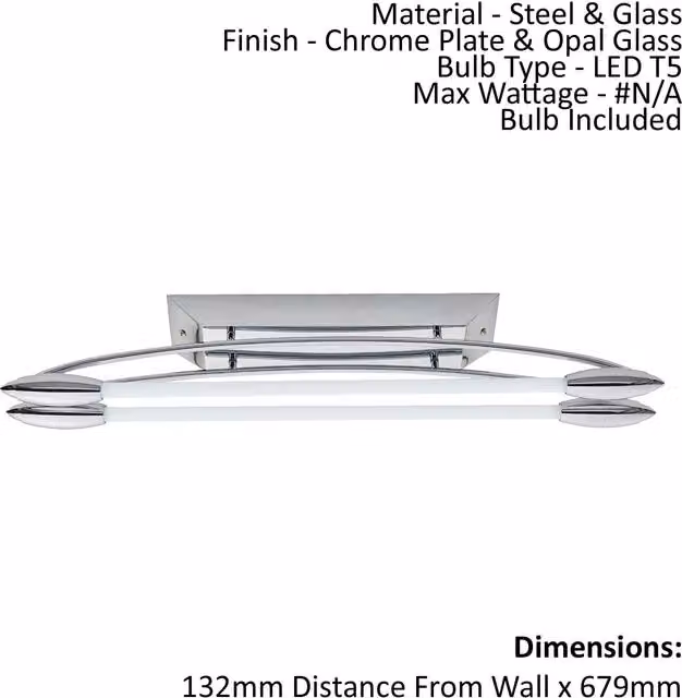 Loops Flush Ceiling Light in Chrome and Glass with Included LED Bulbs