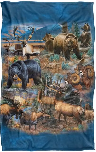 JQ Licensing Big Game Hunting Silky Touch Super Soft Fleece Throw Blanket, Multicolour, W: 91 cm, D: 147 cm – 5