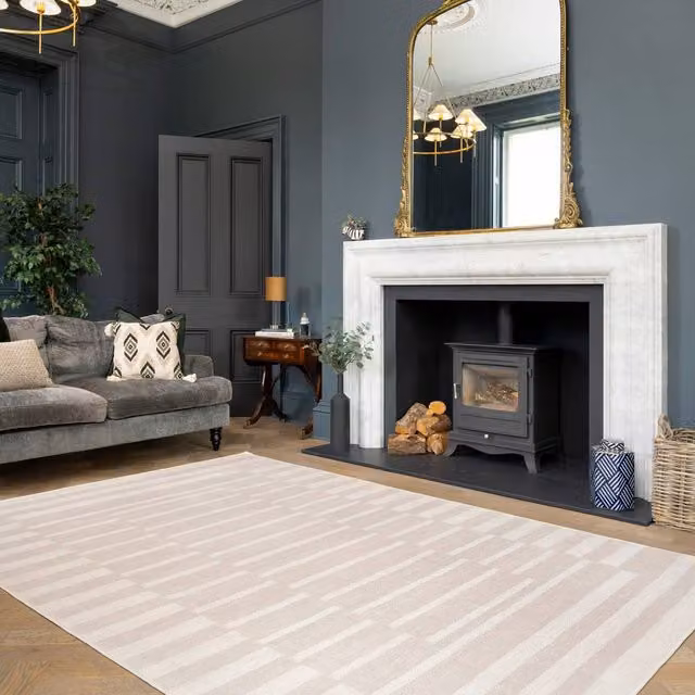 Kukoon Beige Geometric Scandinavian Machine Woven Washable Area Rug for Living Room and Hallway, W: 80 cm, L: 300 cm – 1