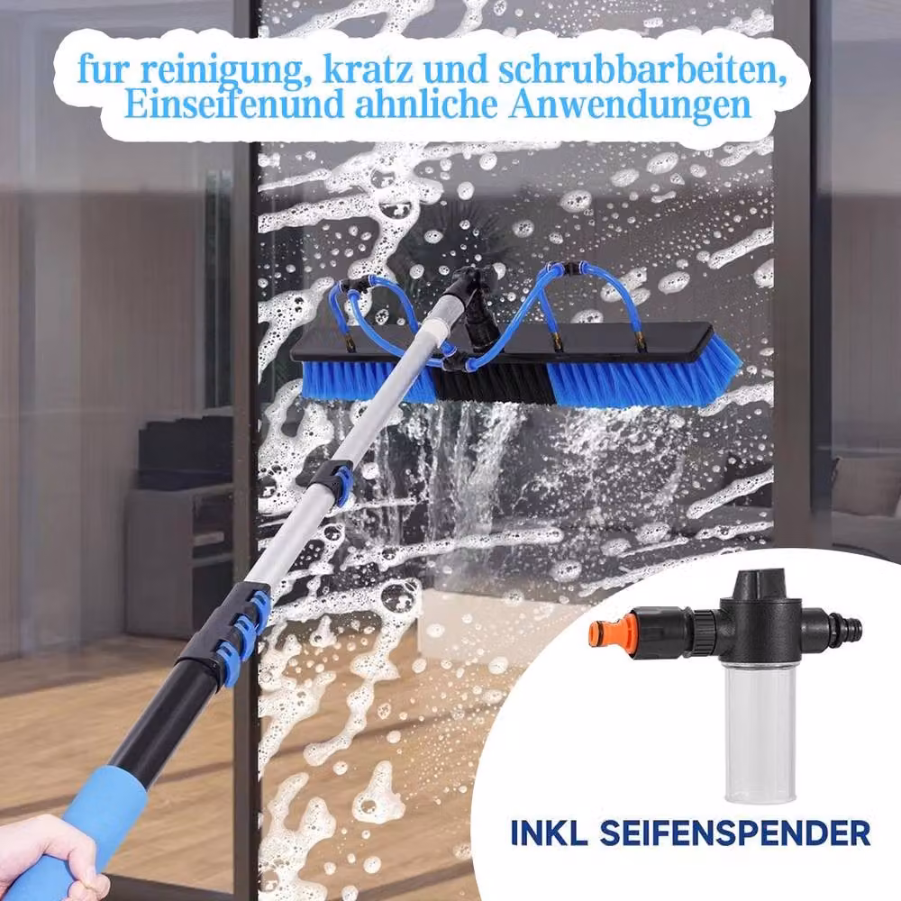 Havendro 16ft Blue Window Cleaning Pole and Telescopic Extension Brush Kit – 5
