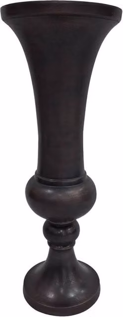 Libra Interiors Brockley Antique Bronze Metal Planter, Height: 72 cm, Diameter: 26 cm