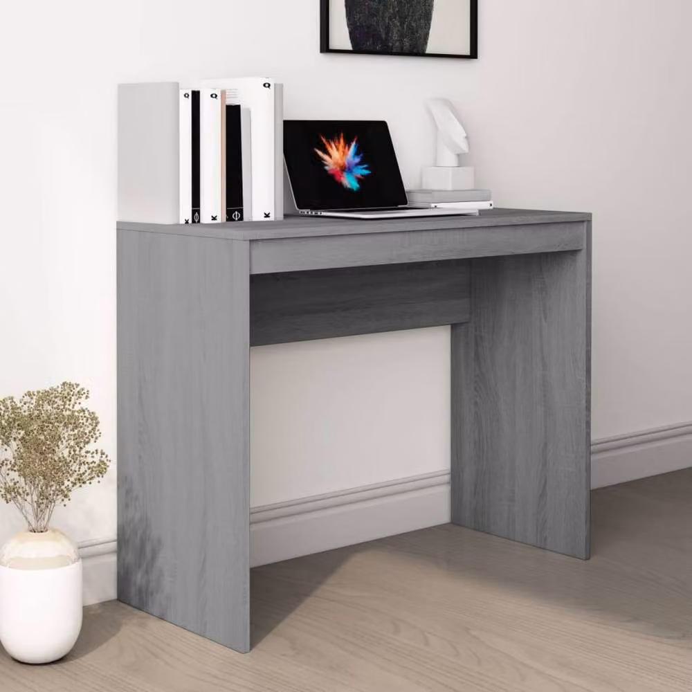 Berkfield Home Computer Desk in Grey Sonoma, W/D/H: 90 x 40 x 72 cm – 2