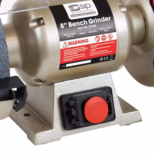 SIP 8 inch Electric Bench Grinder 550W 230V with Coarse, Fine and Wire Grinding Wheels – 4