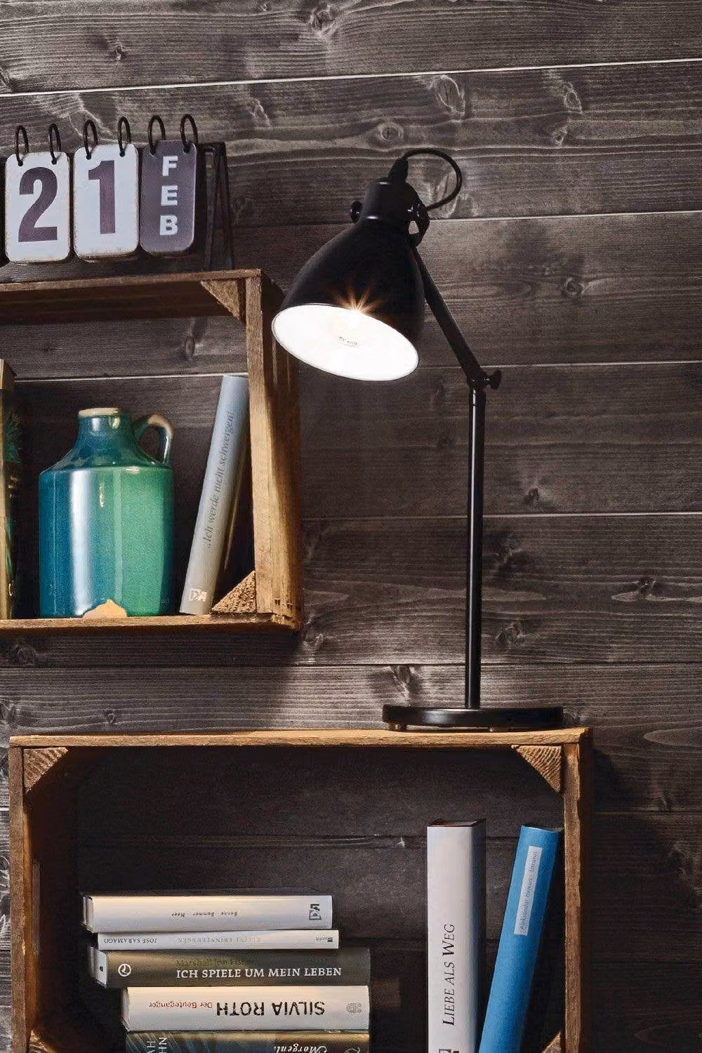Eglo Priddy Metal Task Table Lamp in Black – 3