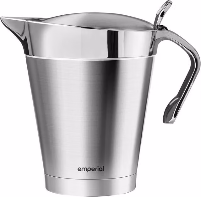 Emperial Stainless Steel Double Insulated Gravy Boat with Lid, Silver, 1 l – 1