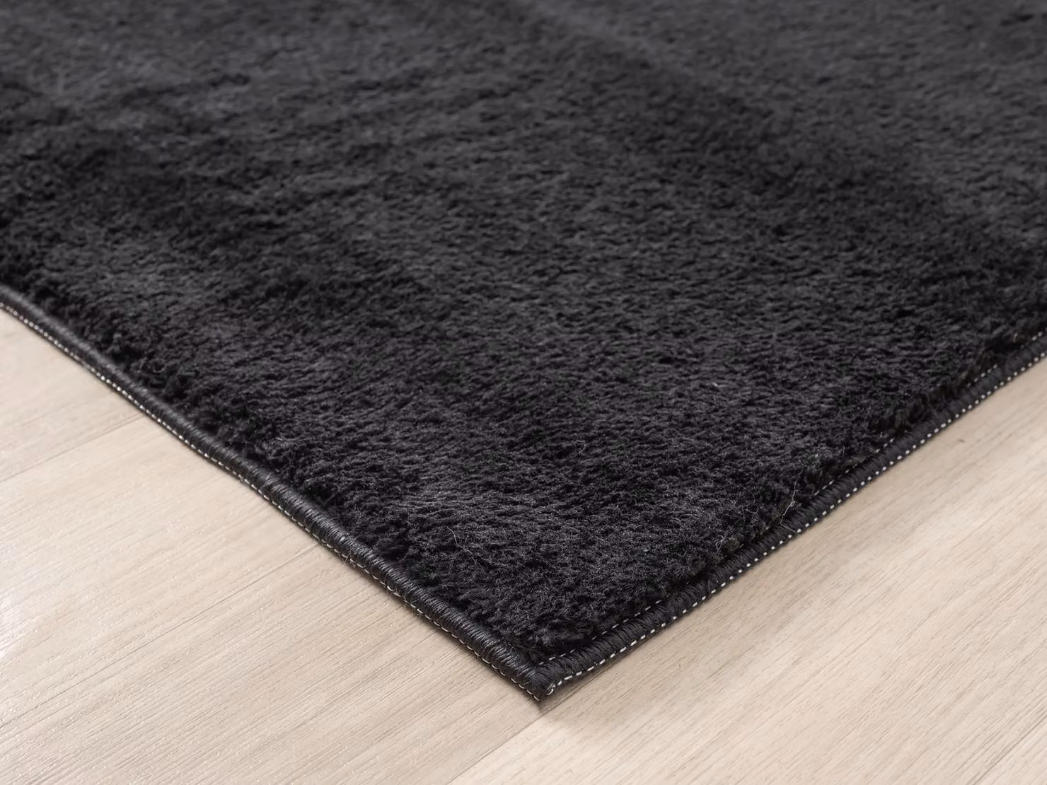 Desire Rugs Comfy Washable Plain Round Area Rug in Black, Diameter: 100 cm – 6