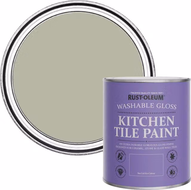 Rust-Oleum Water-Based Kitchen Tile Paint in Gloss Finish, Tanglewood, 0.75 l