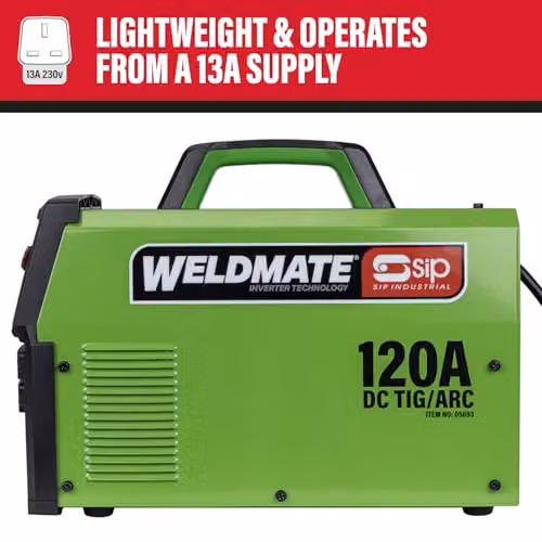 SIP Weldmate Pro DC TIG Inverter Welder 230V 120A TIG/ARC Portable Welding Machine, Green – 3