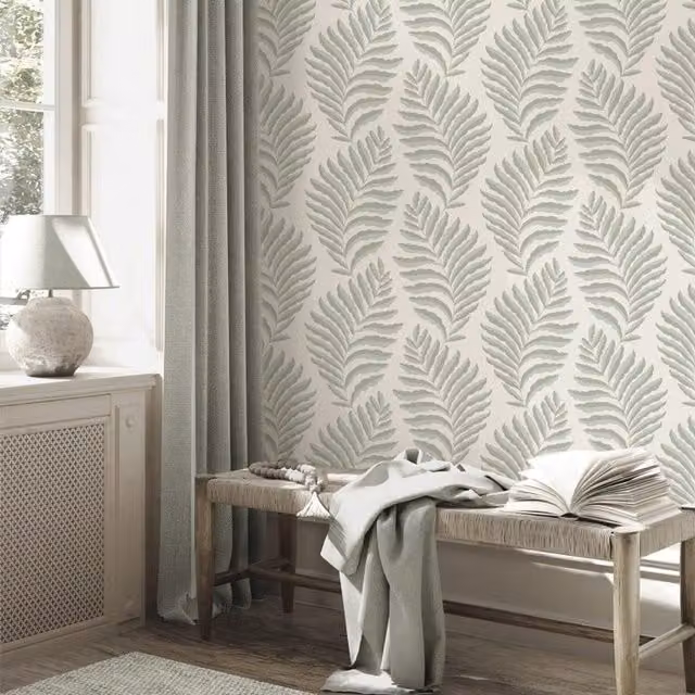 Belgravia Decor Langdale Floral Botanical Wallpaper in Green
