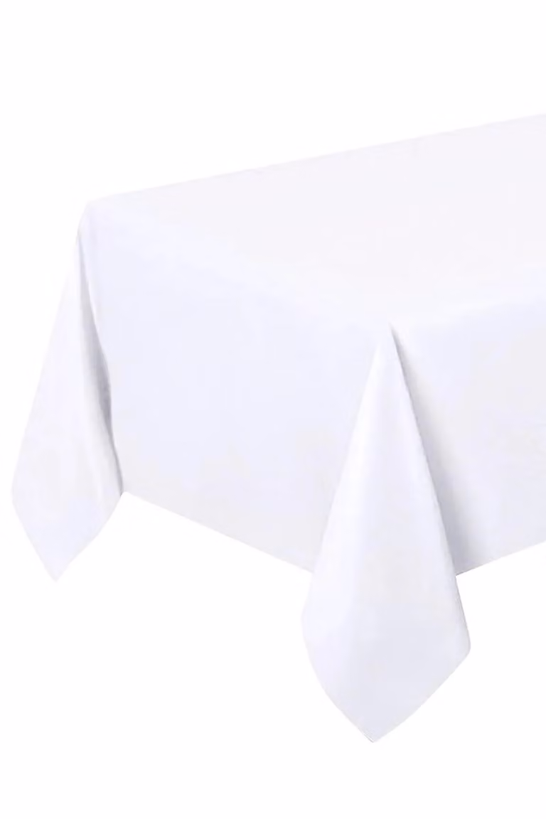 Neel Blue White Premium Polyester Rectangular Tablecloth