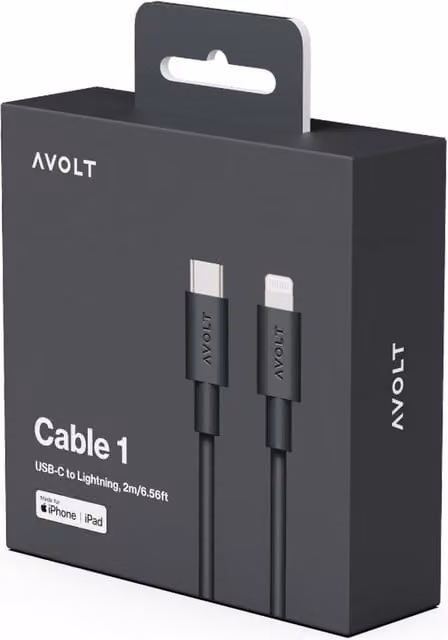 Avolt New Stockholm USB-C Cable, Black