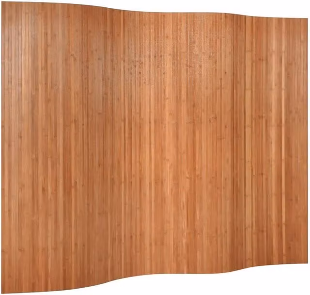 Berkfield Home Brown Bamboo Striped Room Divider, W/H: 165 x 250 cm – 1