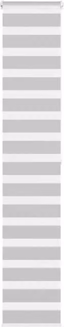 Berkfield Home Grey Polyester Zebra Blind W/H: 45 x 200 cm