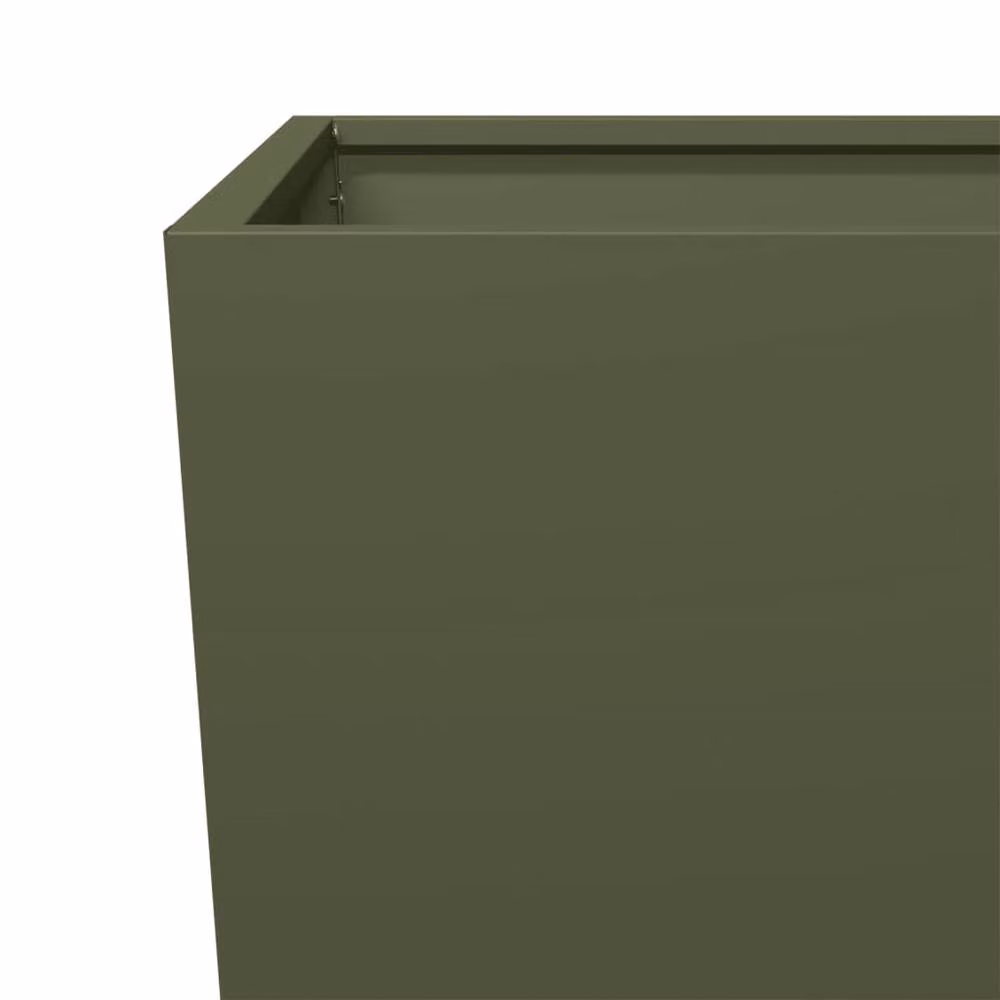 Berkfield Home Garden Steel Planter Tubs, Green, 2 Pack, W/D/H: 45 x 45 x 75 cm – 5