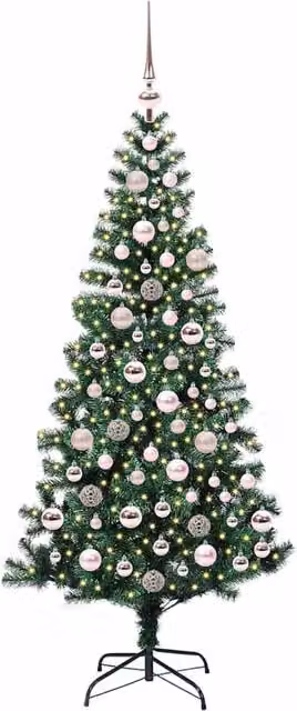 Berkfield Home Elegant Pre-lit Artificial Christmas Tree in Green, Height: 180 cm – 1