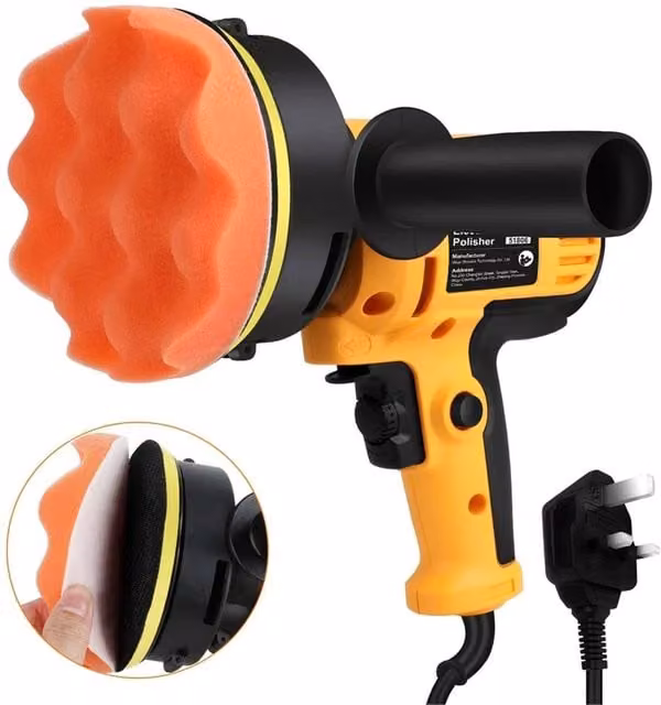 KORVIXA Electric Car Polisher Buffer Sander Polishing Machine, Yellow – 1