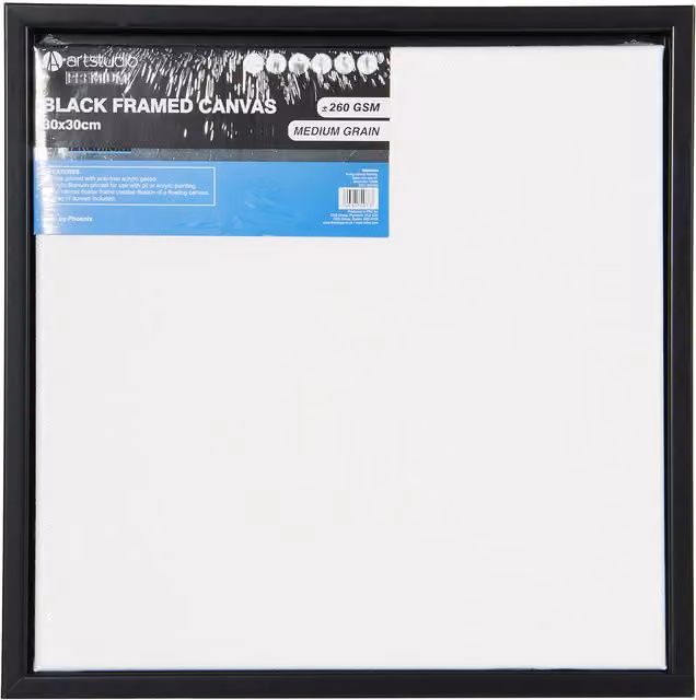 Artstudio Black Framed Canvas Set, W/D/H: 30 x 30 x 1 cm