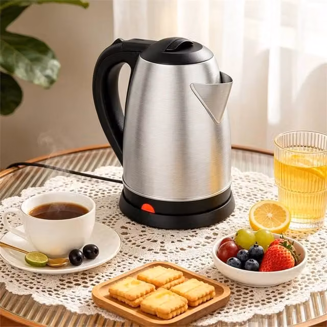 Nordara 2L 1500W Stainless Steel Cordless Electric Kettle with Auto Shut-off in Silver – 1