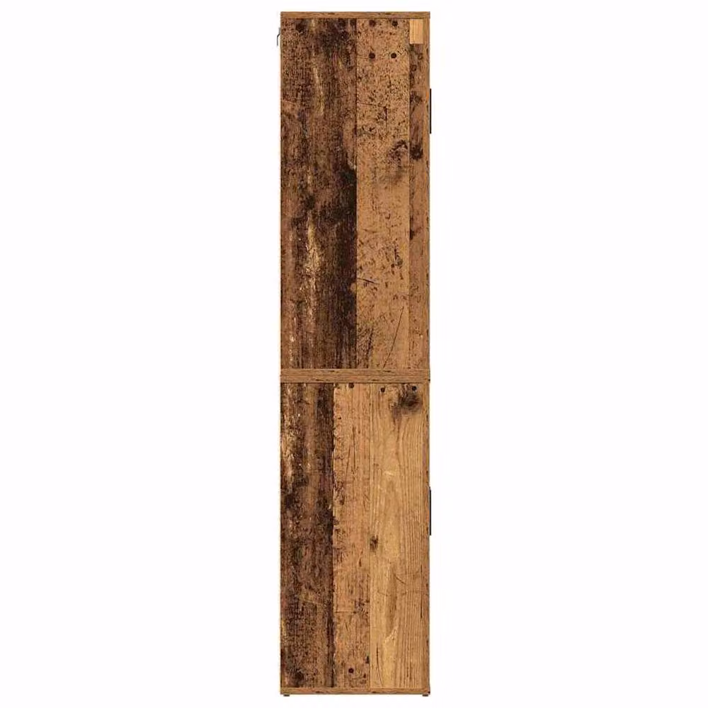Berkfield Home Old Wood Highboard in Brown, W/D/H: 80 x 33 x 150 cm – 4