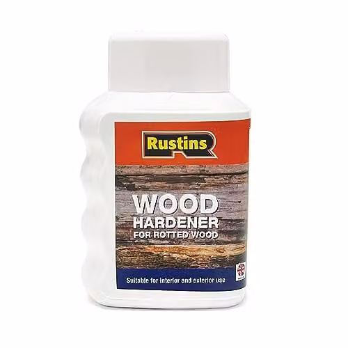 Rustins Wood Hardener Solvent Based 250ml in White or Transparent