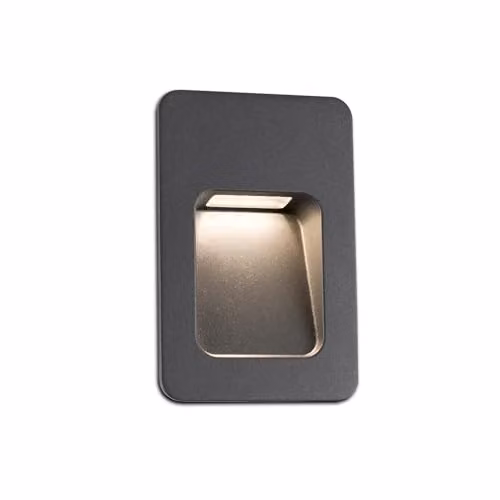 Faro Barcelona Nase 70399 Recessed LED Ground Light with Bulb, Grey Aluminium Body and Transparent Diffuser