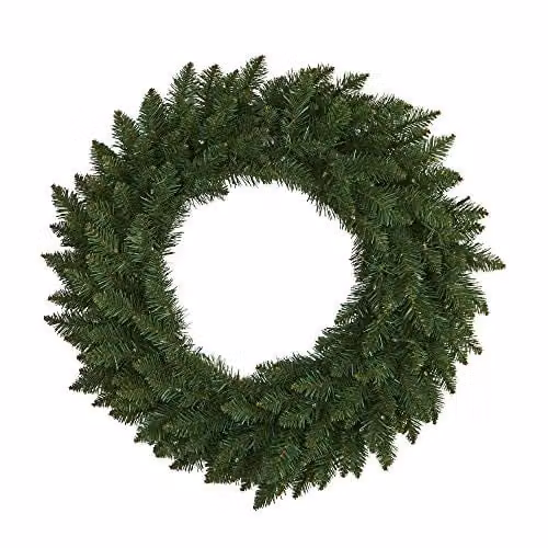 Shatchi Green Round Christmas Wreath, Diameter: 55 cm