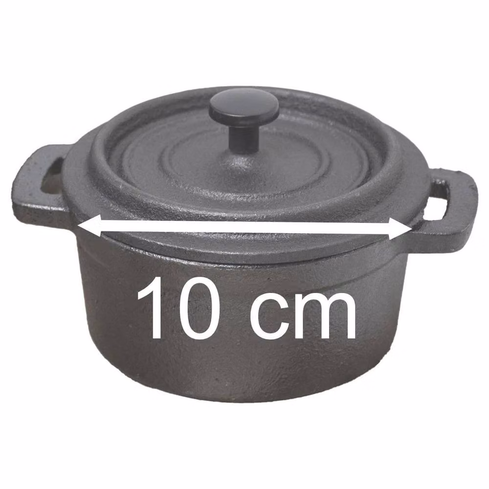 SPETLEK Cast Iron Mini Casserole Dish with Lid, Black, Round – 2