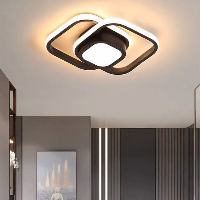 Havendro Modern Dimmable LED Ceiling Light in Black