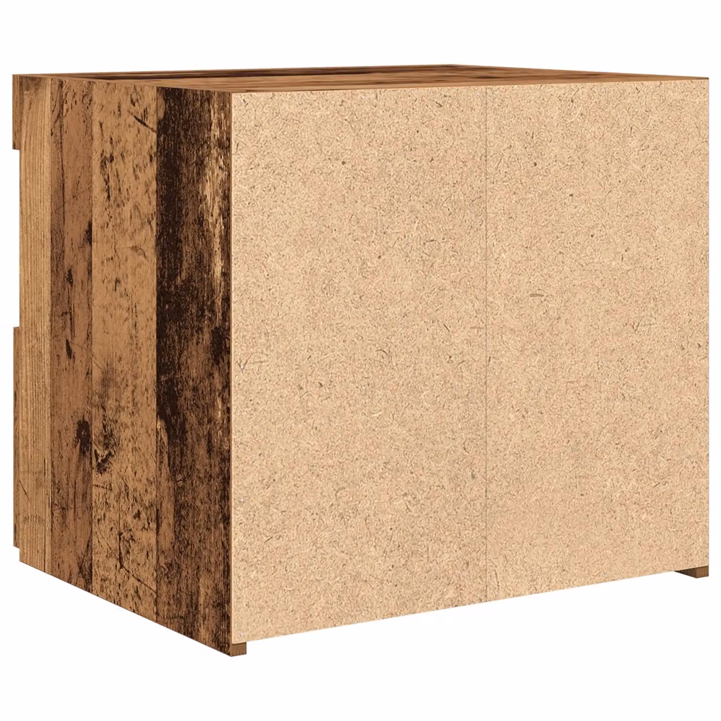 Berkfield Home Set of 2 Rustic Brown Wood Bedside Cabinets with Integrated LED Lighting, W/D/H: 50 x 40 x 45 cm – 5