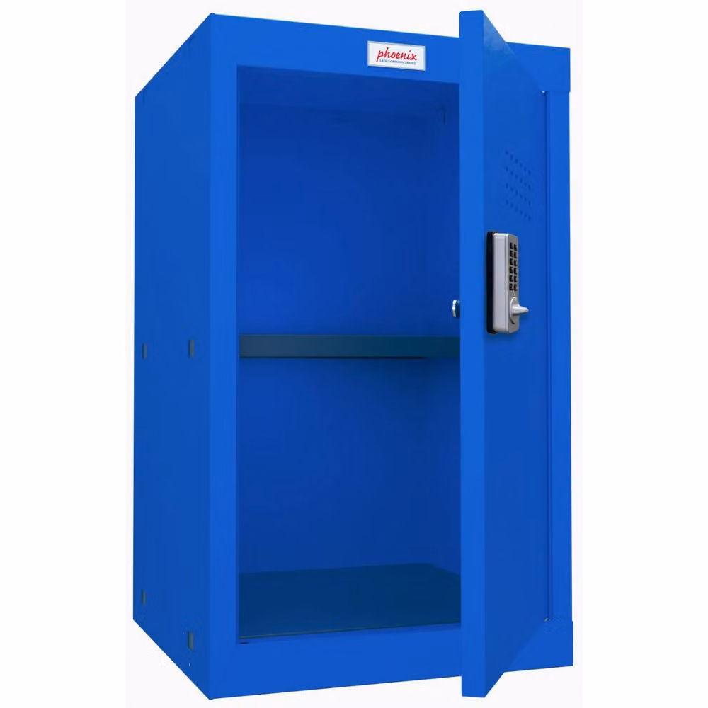 Phoenix Safe Company Blue Cube Locker CL0644BBE with Electronic Lock and Hinged Doors, 87L, W/D/H: 60 x 60 x 60 cm – 2