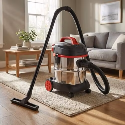 Alivio 20L Wet and Dry Vacuum Cleaner with 1200W Motor and HEPA 13 Filtration, Red