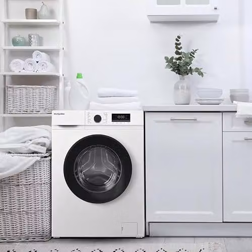 Montpellier Freestanding Front Loader Washing Machine, White, W/D/H: 60 x 39 x 84 cm, 6kg, 1000 RPM, A Energy Rating – 2