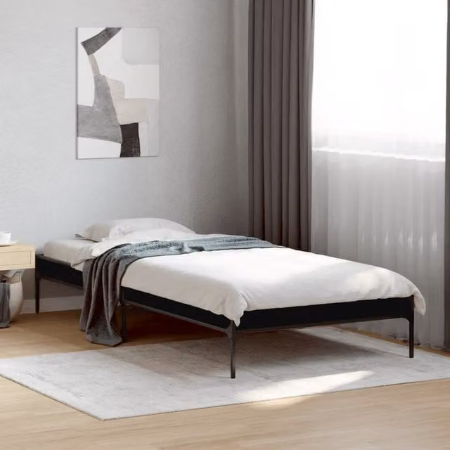 Berkfield Home Black Bed Frame W/D/H: 100 x 200 cm – 1