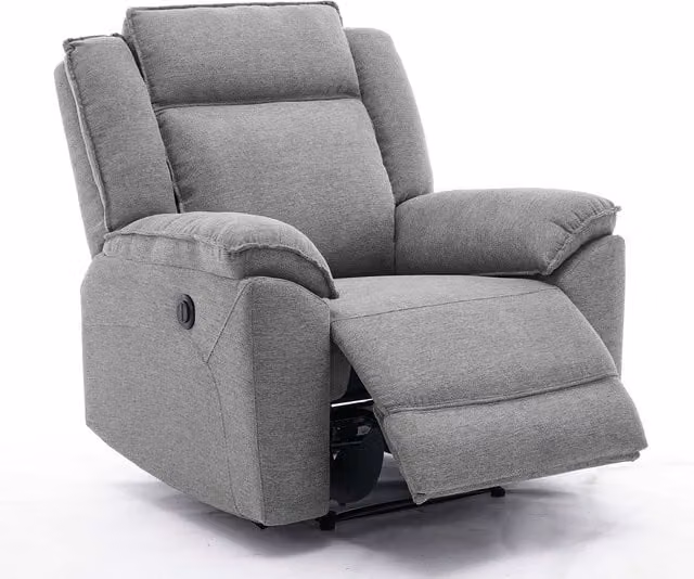 More4Homes Skye Linen Electric Recliner Chair in Grey