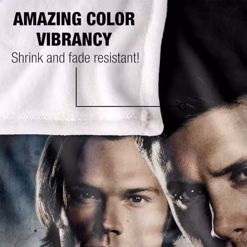 Warner Bros. Supernatural Sam Dean Hunting Silky Touch Super Soft Fleece Throw Blanket, Multicolour, W: 152 cm, D: 127 cm – 3