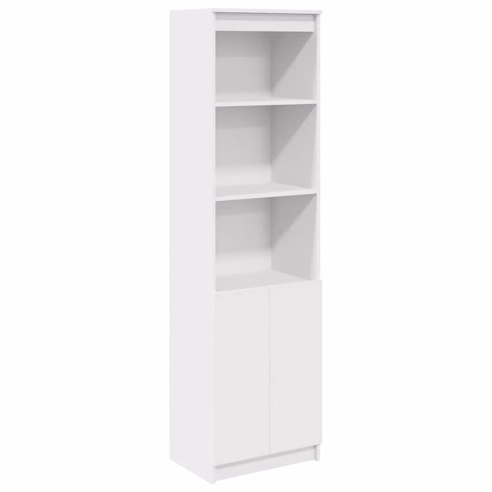 Berkfield Home White Highboard with Hinged Doors and Internal Shelves, W/D/H: 50 x 35 x 180 cm – 2