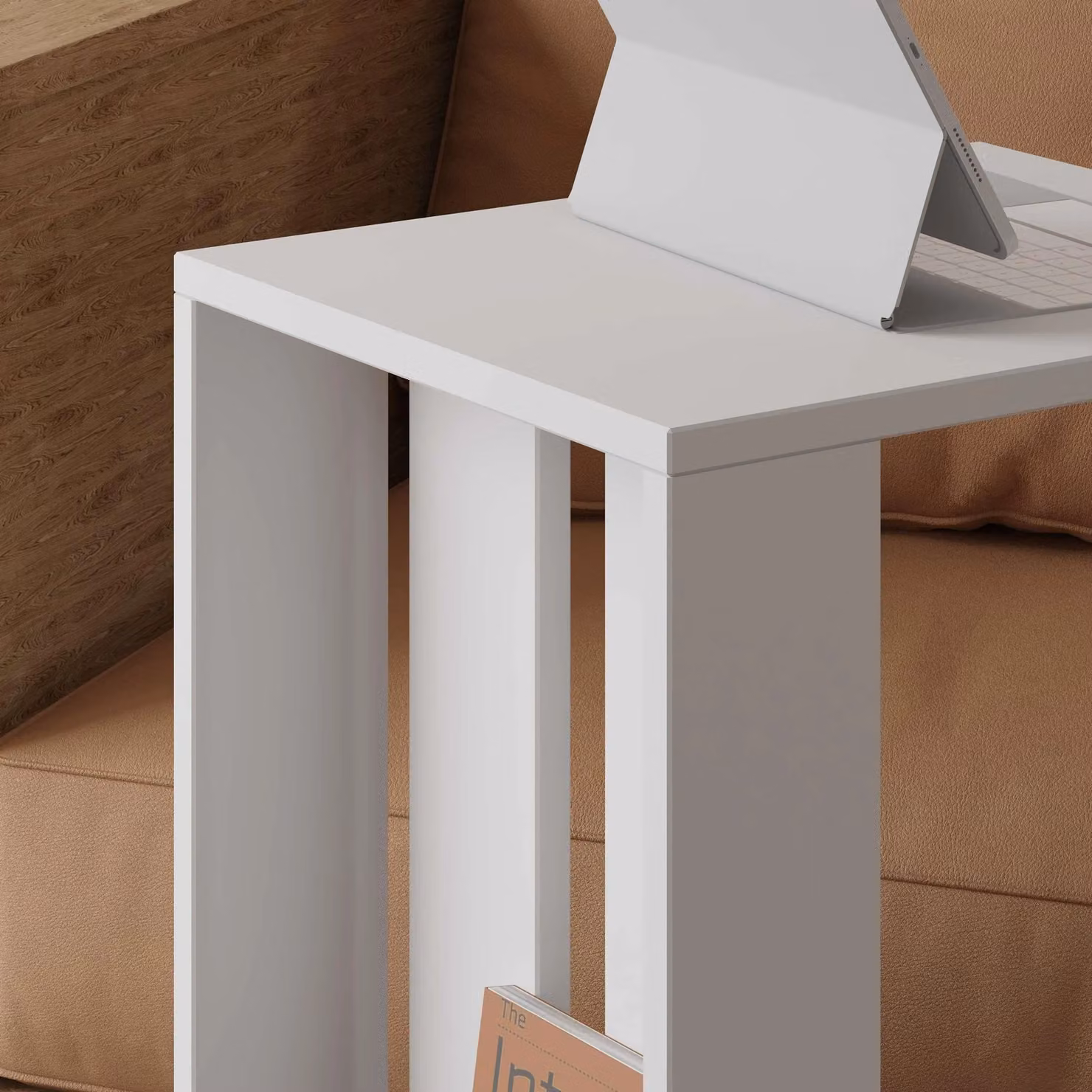 Decortie Edi Modern White Square Side Table – 3