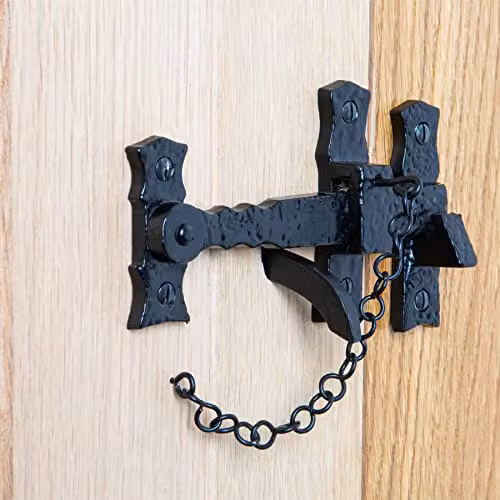 Hammer and Tongs Rustic Suffolk Iron Door Latch, Black, Pack of 2 – 3