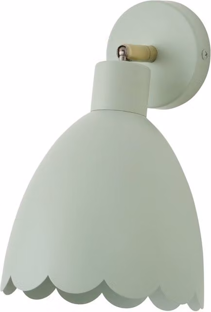 ValueLights Millie Scallop Adjustable Wall Light in Green with Bulb Included