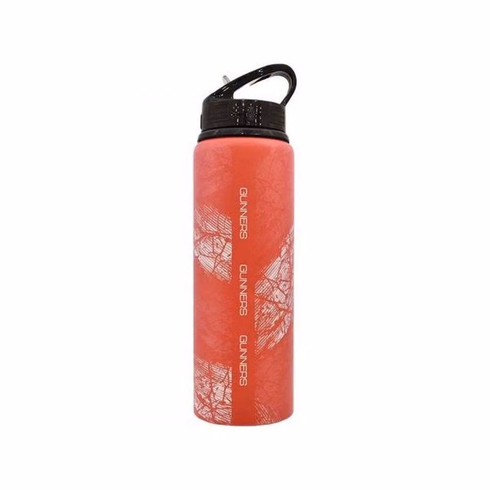 Arsenal FC Gunners Print Aluminium 750ml Water Bottle in Red and White – 3