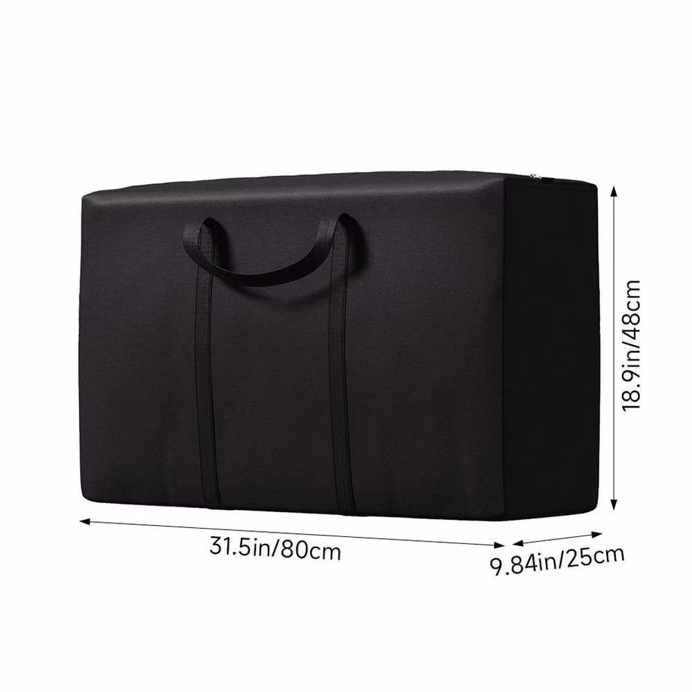 Kelvenix Extra Large Fabric Storage Bags in Black, W/D/H: 80 x 25 x 48 cm – 2