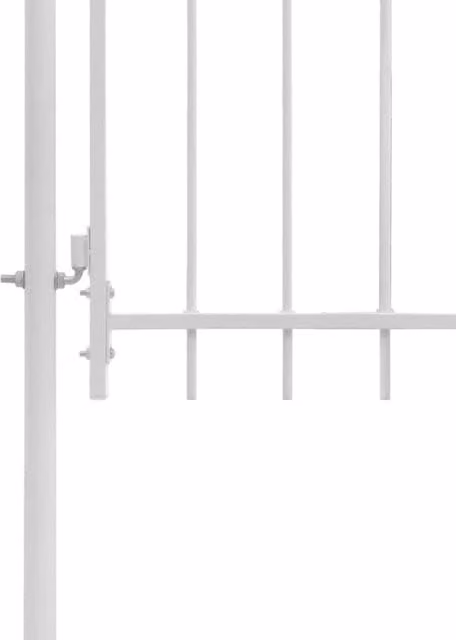 Berkfield Home Elegant Steel Garden Swing Gate, White, W: 200 cm, H: 100 cm