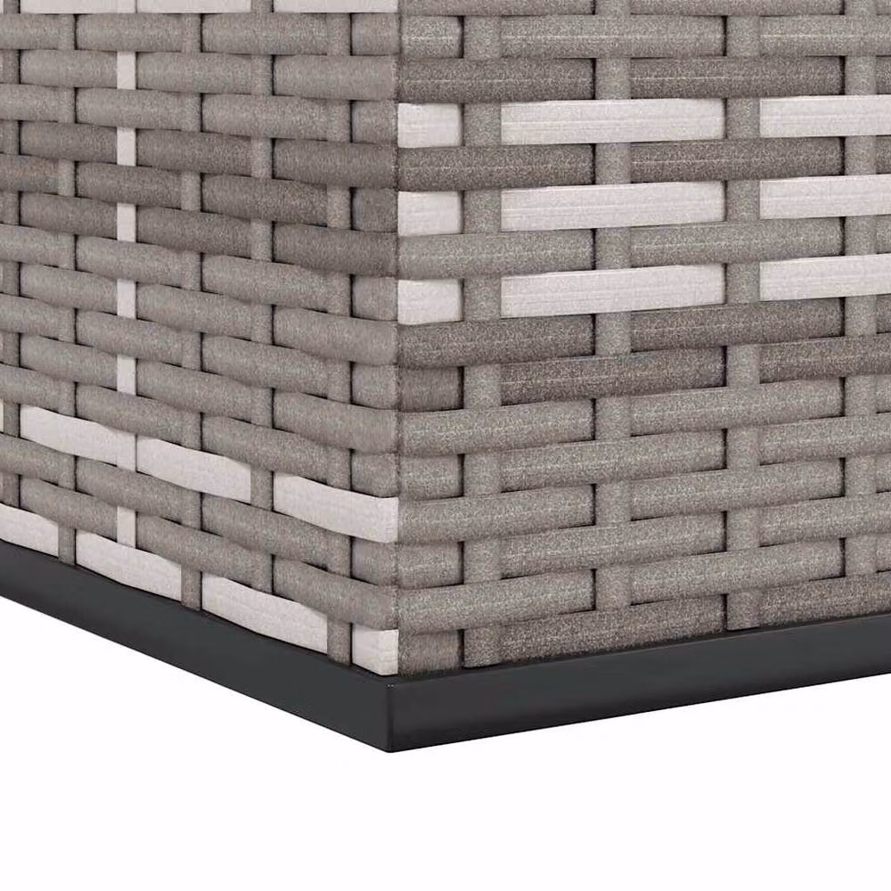 Berkfield Home Modern Grey PE Rattan Garden Cushion Box W/D/H: 100 x 49 x 103.5 cm – 4