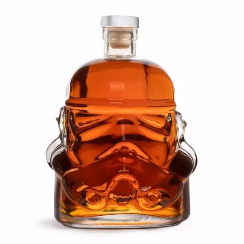 Thumbs Up! Stormtrooper Glass Decanter with Stopper, Transparent, 0.75 l