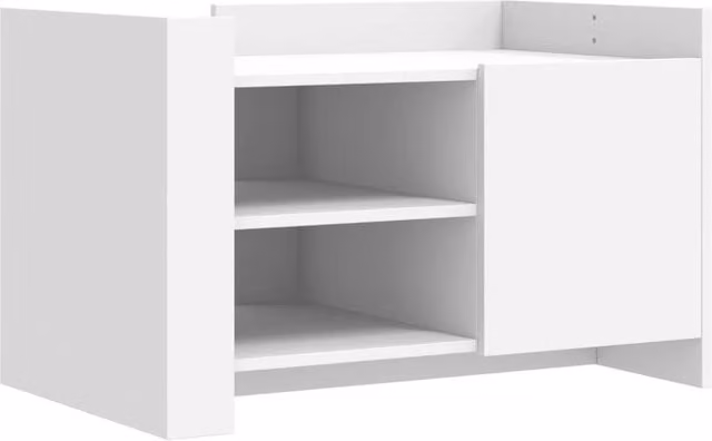 Berkfield Home White Coffee Table in Engineered Wood W/D/H: 80 x 50 x 50 cm